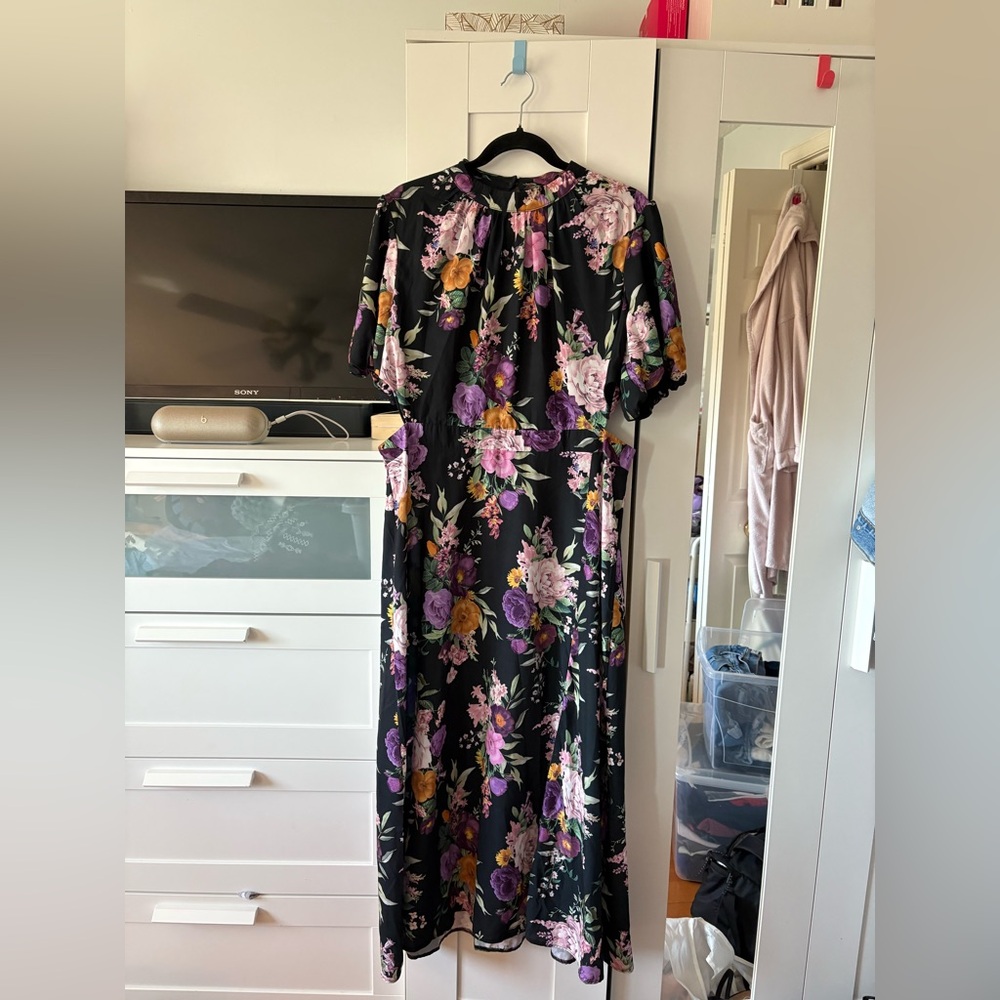 Floral Black Dress